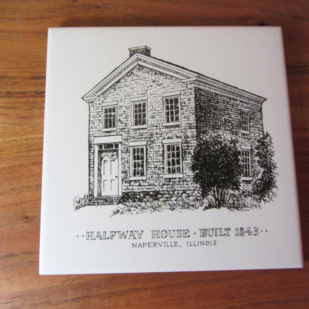 screen craft ceramic tile trivet cork back halfway house naperville, IL (W3847)
